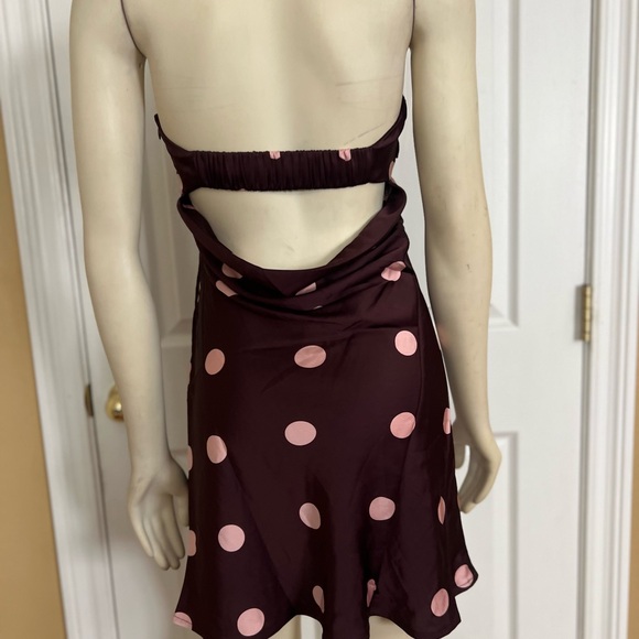 Princess Polly Phillipa Mini Dress Plum / Pink Polka Dot - Picture 12 of 12